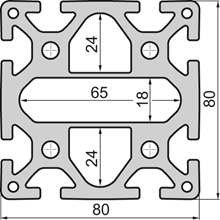 Aluminium profile 80x80 Bridge