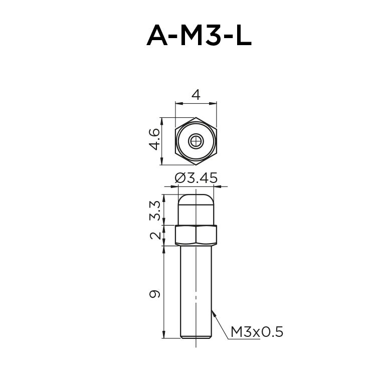 Standard Nipple A-M3-L