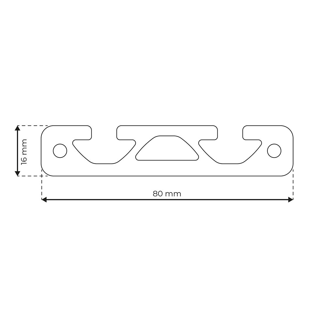 RP1020 aluminium profile 8 80x16 Normal