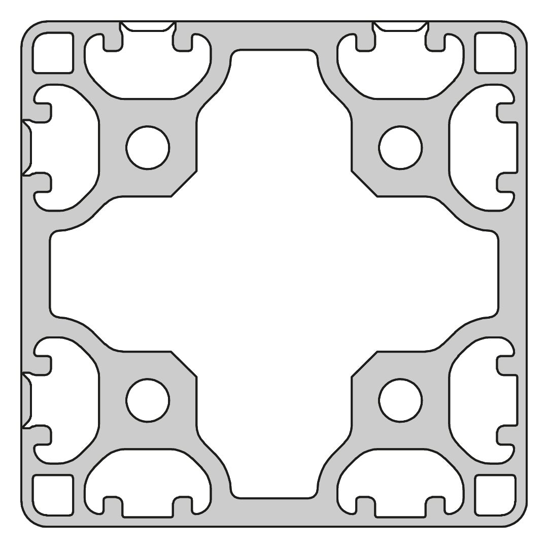 RP1195 aluminium profile 8 80x80 Light